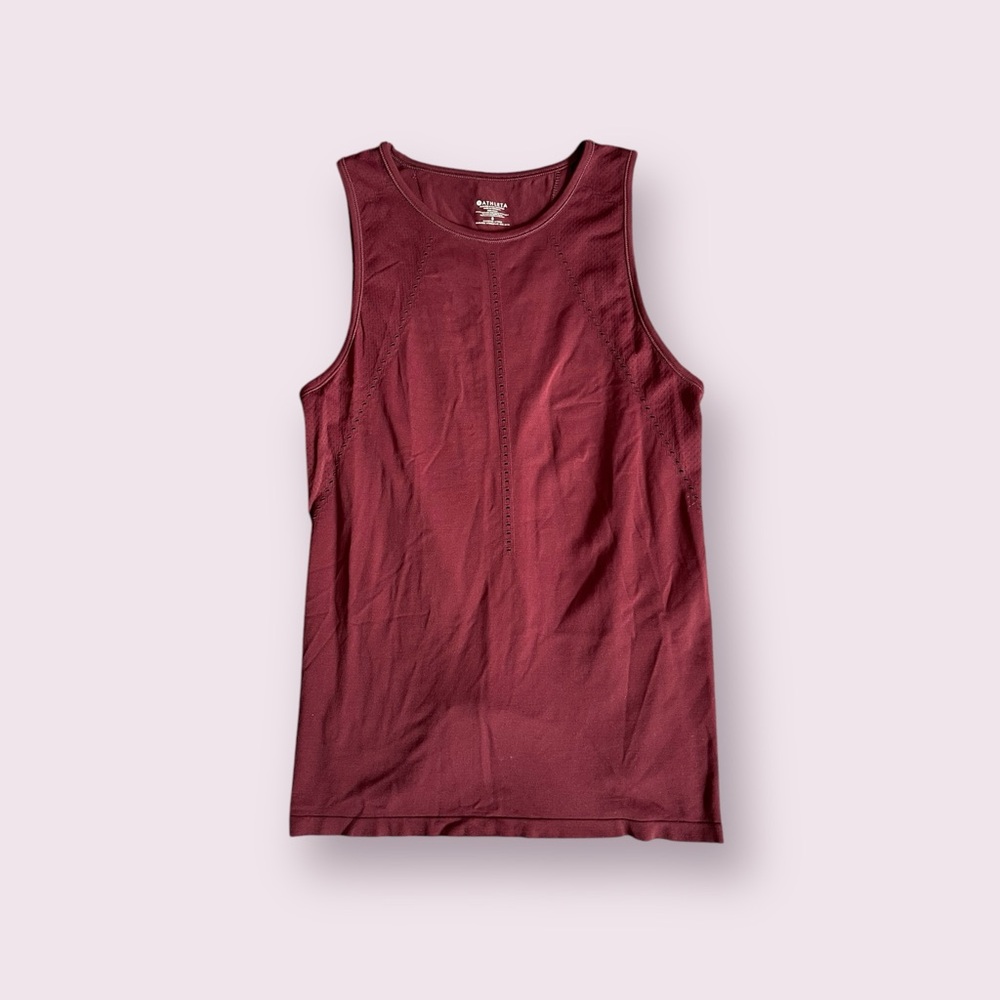 #060, Athleta Burgundy Sleeveless Tank Top, size S
